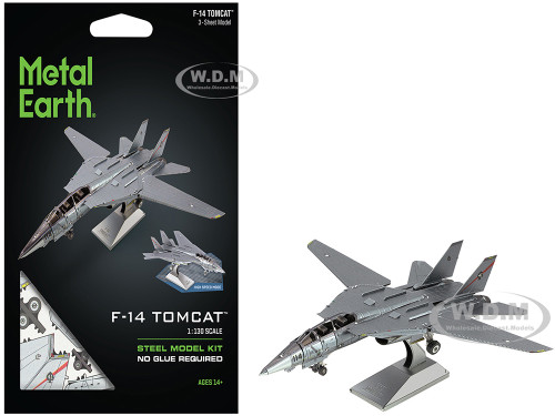 Model Kit Grumman F 14 Tomcat Fighter Aircraft United States Navy Challenging Difficulty Steel Model Metal Earth MMS458
