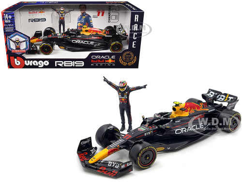 Red Bull Racing RB19 #11 Sergio Perez Oracle Formula One F1 Championship Constructor Champions 2023 with Driver Figure 1/24 Diecast Model Car Bburago 28036SP