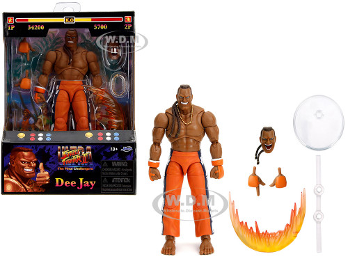 Dee Jay 6 Moveable Figure with Accessories and Alternate Head and Hands Ultra Street Fighter II The Final Challengers 2017 Video Game Model Jada 34691