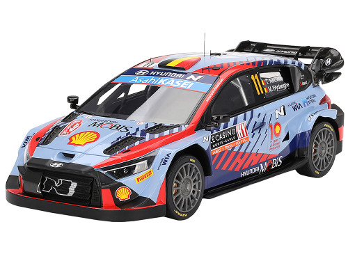 Hyundai i20 N Rally1 Hybrid #11 Thierry Neuville Martijn Wydaeghe Hyundai Shell Mobis WRT Winner WRC Monte Carlo Rally 2024 1/18 Model Car Top Speed TS0580