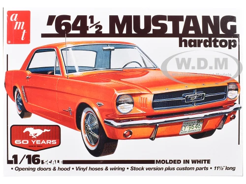 Skill 3 Model Kit 1964 1 2 Ford Mustang Coupe 60th Anniversary 1/16 Scale Model AMT AMT1461