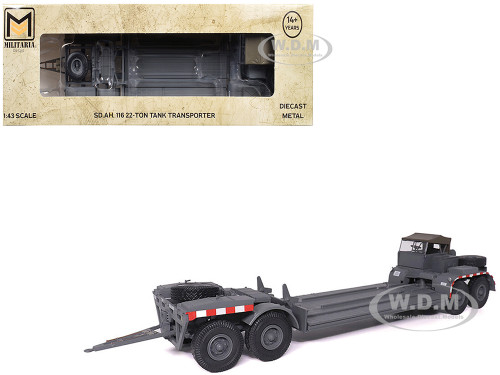 SD AH 116 22 Ton Tank Transporter Gray German Army 1/43 Diecast Model Militaria Die Cast 23208-39