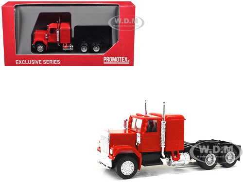 GMC Sleeper Cab Red 1/87 (HO) Plastic Model Car Promotex 025235R