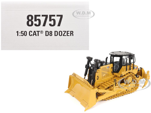 CAT Caterpillar D8 Track Type Dozer Standard Configuration Yellow High Line Series  1/50 Diecast Model Diecast Masters 85757