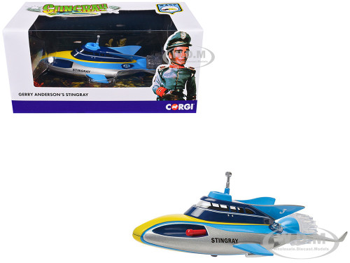 Stingray Submarine Blue and Silver with Yellow Stripes Gerry Anderson s Stingray 1964 TV Series Diecast Model Corgi CC01001