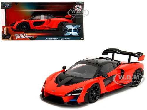 McLaren Senna Red and Black Fast X 2023 Movie Fast & Furious Series 1/24 Diecast Model Car Jada 35485