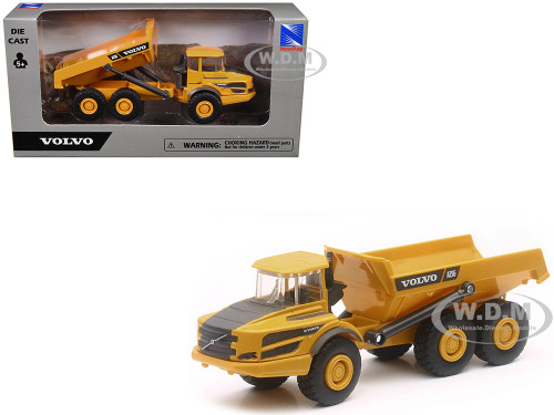 Volvo A25G Dump Truck Yellow Diecast Model New Ray 32103