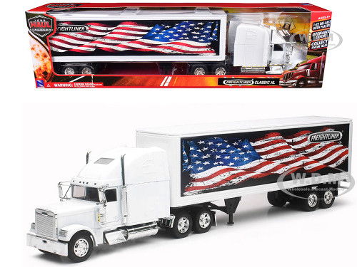Volvo VN-780 Truck with Dry Van Trailer White 