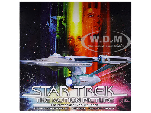 Skill 2 Model Kit U S S Enterprise NCC 1701 Refit Spaceship Star Trek The Motion Picture 1979 Movie 1/350 Scale Model Polar Lights POL1006