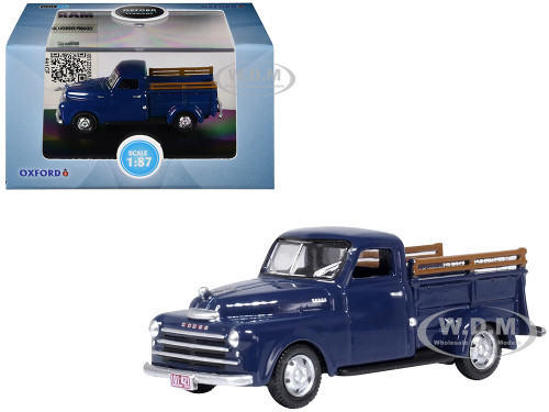 1948 Dodge B 1B Pickup Truck Waterway Blue 1/87 (HO) Scale Diecast Model Car Oxford Diecast 87DP48006