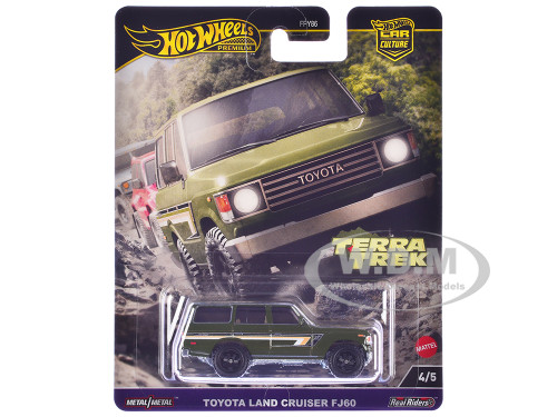 Toyota Land Cruiser FJ60 Green Stripes Terra Trek"Series Diecast Model Car Hot Wheels HRV88