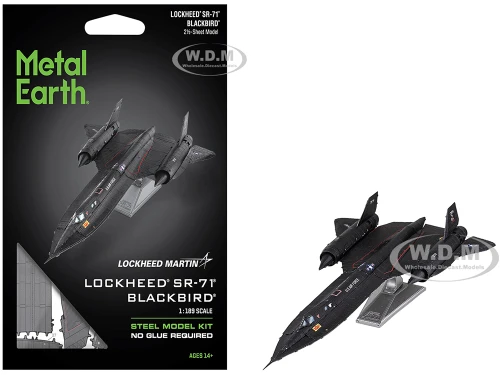 Model Kit Lockheed SR 71 Blackbird Aircraft United States Air Force Moderate Difficulty Steel Model Metal Earth ME1034
