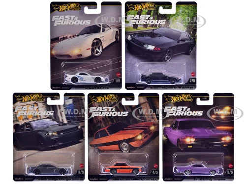 Fast & Furious 2025 5 piece Set K Diecast Model Cars Hot Wheels HNW46-956K