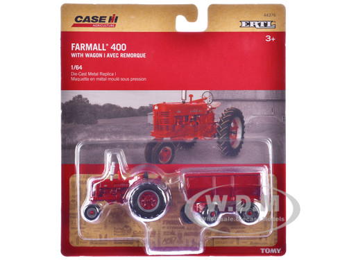 Farmall 400 Tractor Red Wagon Case Agriculture Series 1/64 Diecast Model ERTL TOMY 44376