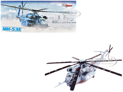 Sikorsky MH 53E Sea Dragon Helicopter United States Navy Black Stallions Tail Number 40 Light Gray 1/72 Diecast Model Panzerkampf 14040PB2504