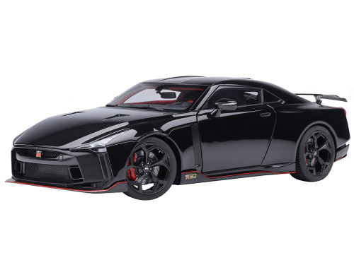 Nissan GT R50 By ItalDesign Black and Matt Black 1/18 Model Car Autoart AA77513