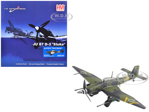 Junkers Ju 87G 2 Stuka Aircraft WNr 494193 Tank Buster Stab SG 2 Slovakia 1944 German Luftwaffe Air Power Series 1/72 Diecast Model Hobby Master HA0120