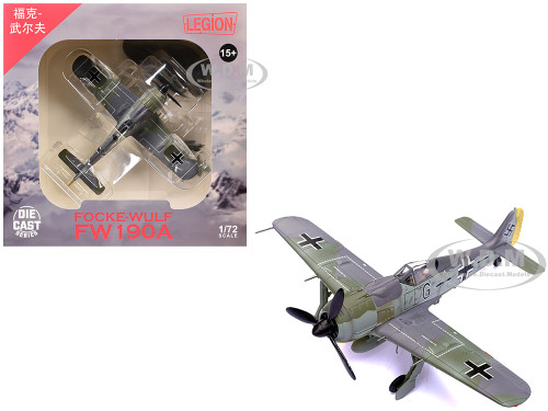 Focke Wulf Fw 190A Aircraft 14 Victory Ace Hauptmann Wilhelm Gath Stab JG 26 Schlageter France 1942 German Luftwaffe 1/72 Diecast Model Airplane Legion LEG-14620LA