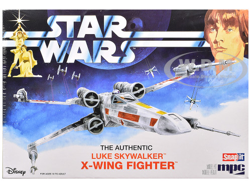 Skill 2 Snap Model Kit Luke Skywalker X Wing Fighter Star Wars A New Hope 1977 Movie 1/63 Scale Model MPC MPC948