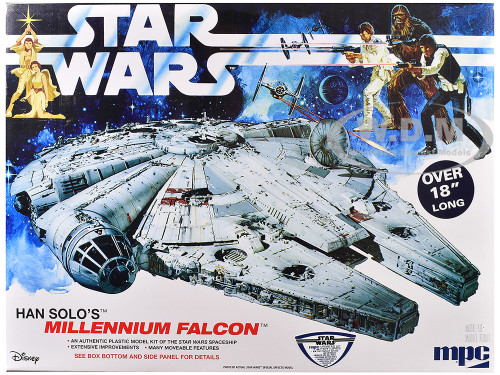 Skill 3 Model Kit Han Solo s Millennium Falcon Star Wars A New Hope 1977 Movie 1/72 Scale Model MPC MPC953
