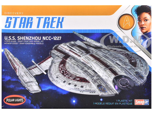 Skill 2 Snap Model Kit U S S Shenzhou NCC 1227 Spacecraft Star Trek Discovery 2017 2024 TV Series 1/2500 Scale Model Polar Lights POL967M