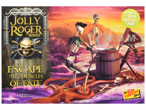 Skill 2 Model Kit Jolly Roger Series Escape the Tentacles of Fate Diorama Set 1/12 Scale Model Lindberg HL615M