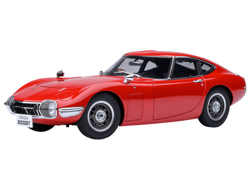 1967 Toyota 2000GT RHD Right Hand Drive Red 1/18 Model Car Autoart 79547