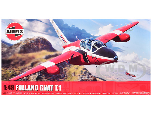 Level 2 Model Kit Folland Gnat T 1 Fighter Aircraft with 2 Scheme Options 1/48 Plastic Model Kit Airfix A05123
