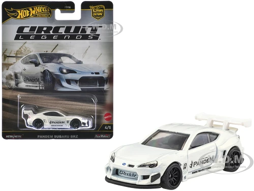 Subaru BRZ Pandem RHD Right Hand Drive White Metallic Circuit Legends Series Diecast Model Car Hot Wheels JBK64