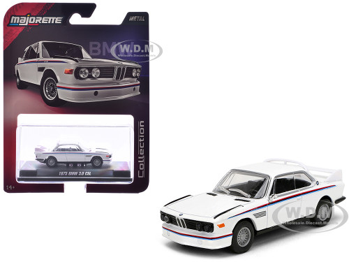 BMW M4 3.0 CSL #50 White with Blue and Red Stripes 1/18 Model Car