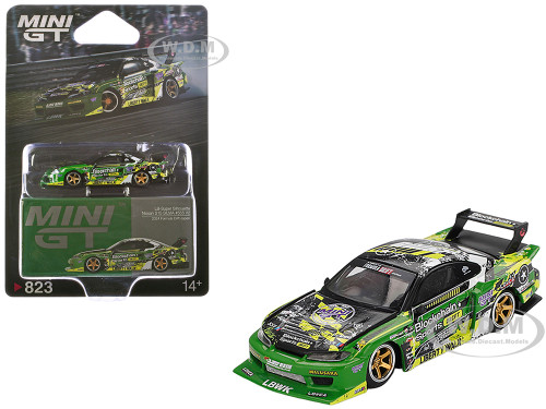 Nissan LB Super Silhouette S15 SILVIA RHD Right Hand Drive #555 V2 Yukio Fausto Formula Drift Japan 2024 Limited Edition 1/64 Diecast Model Car Mini GT MGT00823