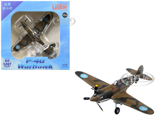 Curtiss P 40B C Warhawk Fighter Aircraft White 5 Charles Bond 1st Squadron Flying Tigers Chinese Air Force 1942 1st American Volunteer Group 1/72 Diecast Model Airplane Legion LEG-14623LB