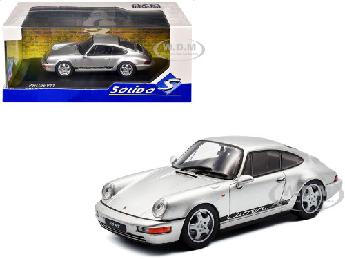 1994 Porsche 911 964 RS Silver Metallic with Black Stripes 1/43 Diecast Model Car Solido S4312904