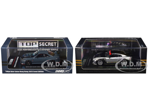 Nissan Top Secret Tokyo Auto Salon Hong Kong 2025 Event Edition Set of 2 Pieces 1/64 Diecast Model Cars Inno Models IN64-TASHK25-SET