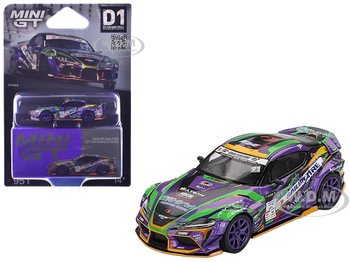 Toyota GR Supra KUHL RHD Right Hand Drive #91 Shingo Hatanaka Evangelion Racing D1 Grand Prix 2021 Limited Edition 1/64 Diecast Model Car Mini GT MGT00951