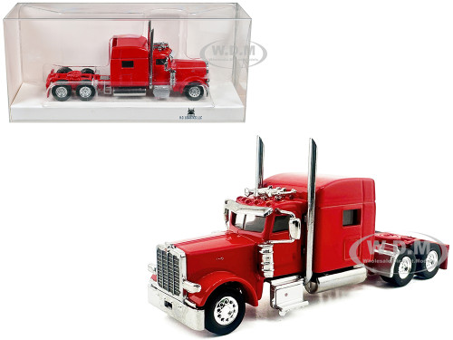 Peterbilt 389 Truck Tractor with Sleeper Cab Red 1/87 (HO) Plastic Model Car HO Logistics HL-38908