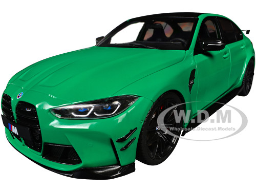 2024 BMW M3 Competition Signal Green with Carbon Top 1/18 Diecast Model Car Solido S1814302
