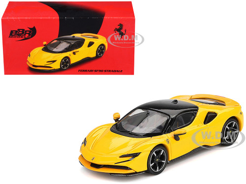 Ferrari 296 GTB Giallo Modena Yellow with Black Top 1/64 Diecast
