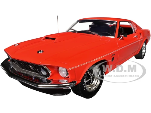1969 Ford Mustang Limited Edition 600 Flower Power Red Limited Edition to 300 pieces Worldwide 1/18 Diecast Model Car ACME A1801890