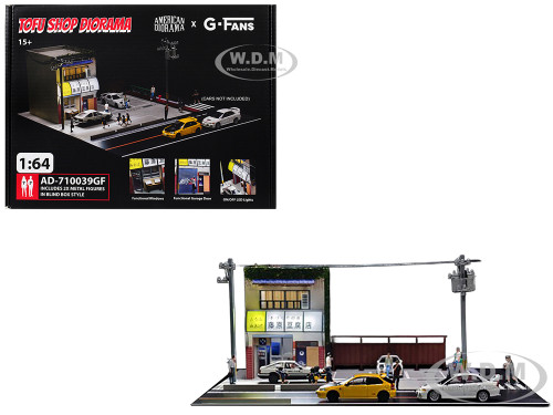 Akina Tofu Shop Diorama Set American Diorama X G Fans Series for 1/64 Scale Models American Diorama AD-710039GF