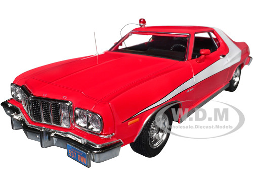 1976 Ford Gran Torino Red with White Graphics Hollywood Greatest Hits Series 1/24 Diecast Model Car Greenlight 84221