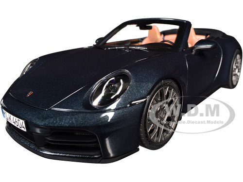 2024 Porsche 911 Carrera S Cabriolet Yachting Blue Metallic 1/18 Diecast Model Car Norev 187180
