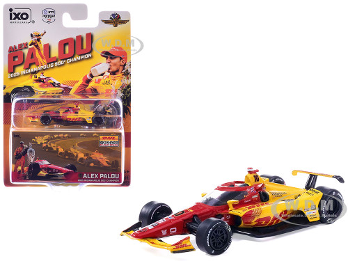 Dallara IndyCar #10 Alex Palou DHL Chip Ganassi Racing Winner Indianapolis 500 2025 1/64 Diecast Model Car IXO Models IND64029
