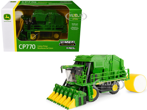 John Deere CP770 Cotton Picker Green Cotton Bale Prestige Collection Series 1/64 Diecast Model ERTL TOMY 45879