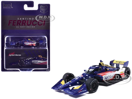 Dallara IndyCar #14 Santino Ferrucci HFOT Org AJ Foyt Racing Road Course Configuration NTT IndyCar Series 2026 1/64 Diecast Model Car IXO Models IND64042
