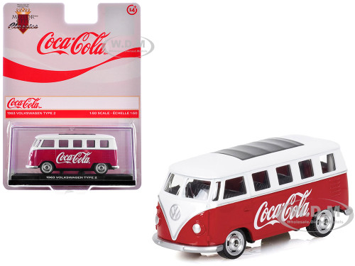 1963 Volkswagen Type 2 Van Coca Cola Red and White 1/50 Diecast Model Motor City Classics 450026
