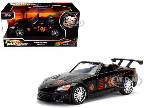 Honda S2000 Convertible Black with Graphics The Fast and the Furious 2001 Movie 25 Years of Fast & Furious Series 1/32 Diecast Model Car Jada 99543-25TH