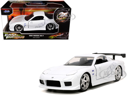 1993 Mazda RX 7 HKS White The Fast and the Furious 2001 Movie 25 Years of Fast & Furious Series 1/32 Diecast Model Car Jada 32588