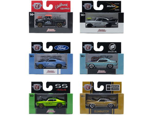 Ground Pounders 6 Cars Set Release 33 IN DISPLAY CASES Limited Edition 1/64 Diecast Model Cars M2 Machines 82161-33