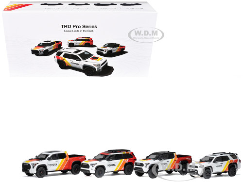 Toyota TRD PRO 4 Car Set Limited Edition to 500 pieces Worldwide 1/64 Diecast Model Cars GCD DTG0043-TRD